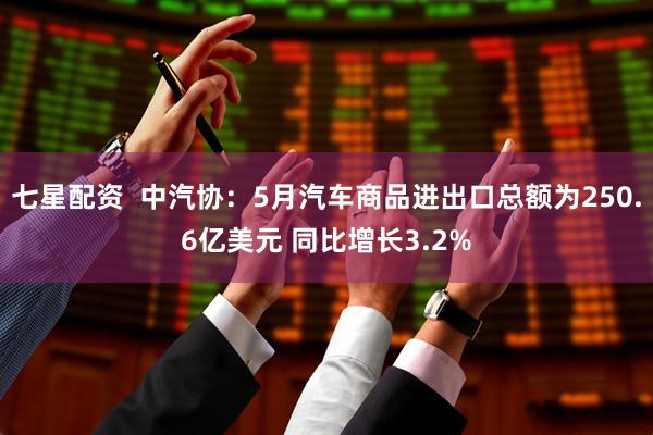 七星配资  中汽协：5月汽车商品进出口总额为250.6亿美元 同比增长3.2%