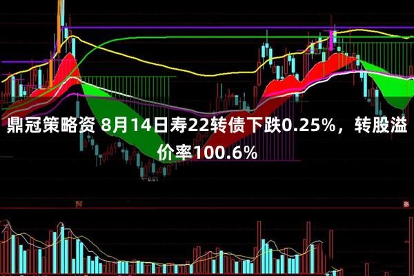鼎冠策略资 8月14日寿22转债下跌0.25%，转股溢价率100.6%