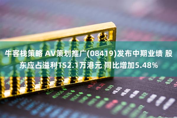 牛客栈策略 AV策划推广(08419)发布中期业绩 股东应占溢利152.1万港元 同比增加5.48%